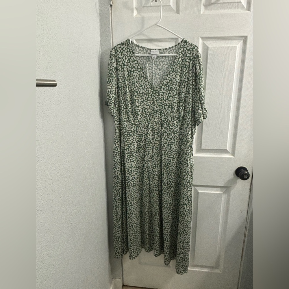 Ava & Viv Floral Maxi Dress, 2X